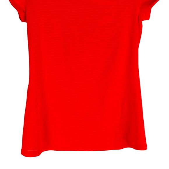 Athleta Shadow Stripe Short Sleeve Shirt Neon Orange Active Size XXS - Picture 4 of 7